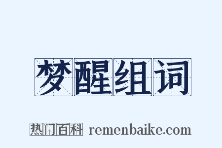 梦醒组词是什么意思的图片